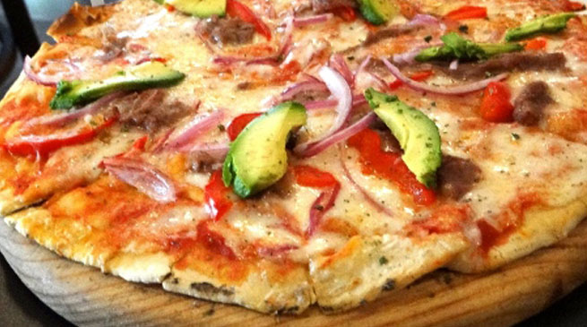 Avocado and Bacon Pizza