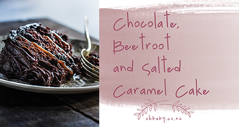Chocolate Beetroot and Salted Caramel Cake