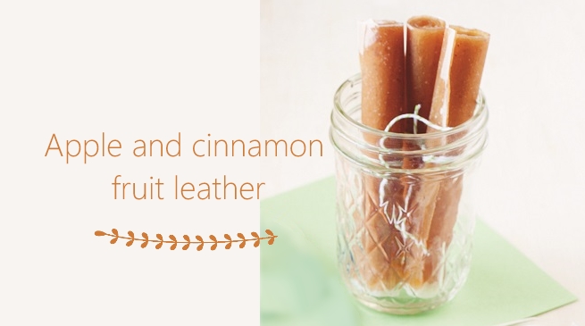 Apple and cinnamon fruit leather