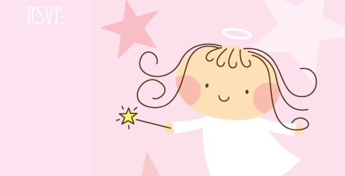 Angel Party Invitations - Girls Birthday Party Invitations