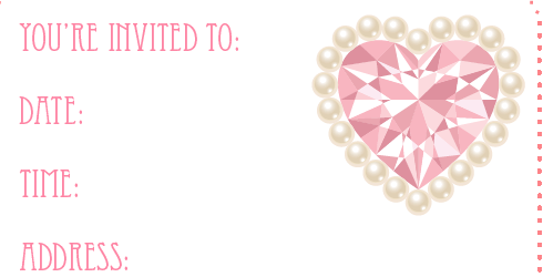 Jewellery invitations