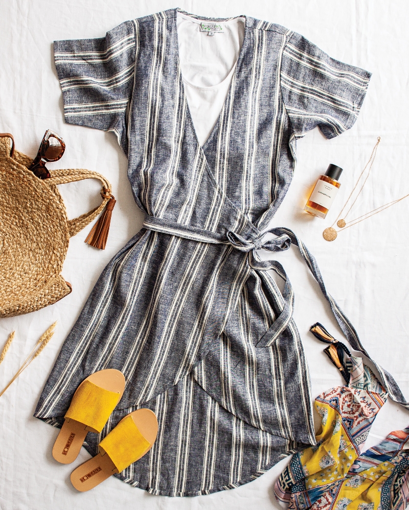 Maternity wrap dress