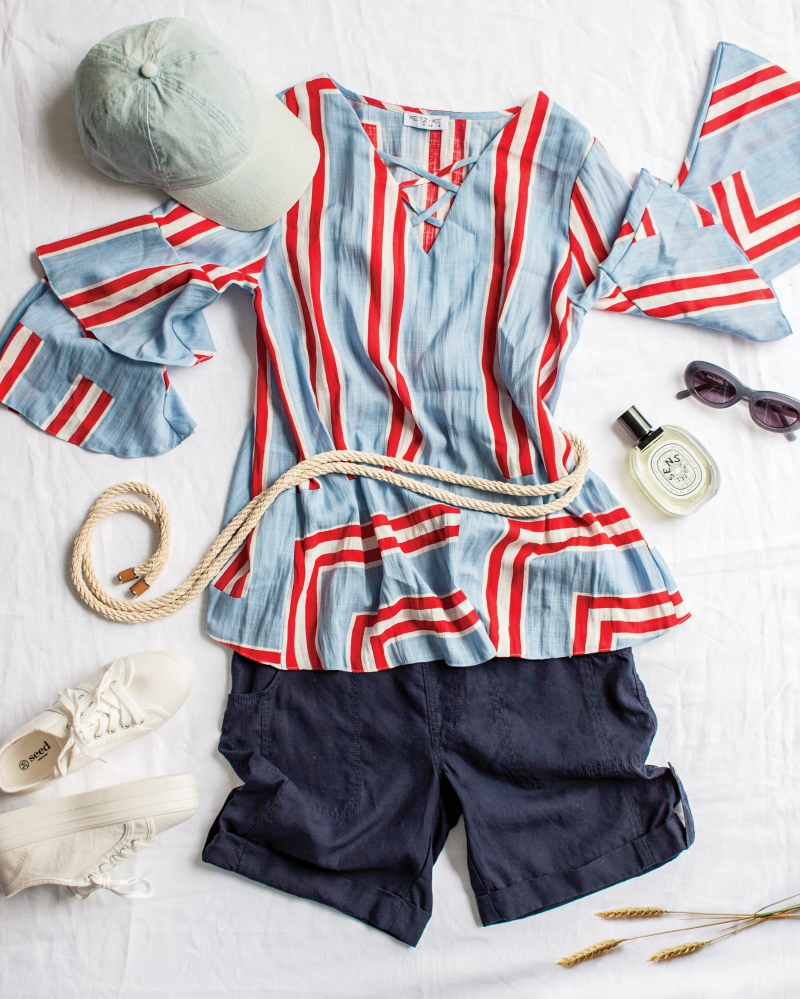 Maternity shorts & shirt