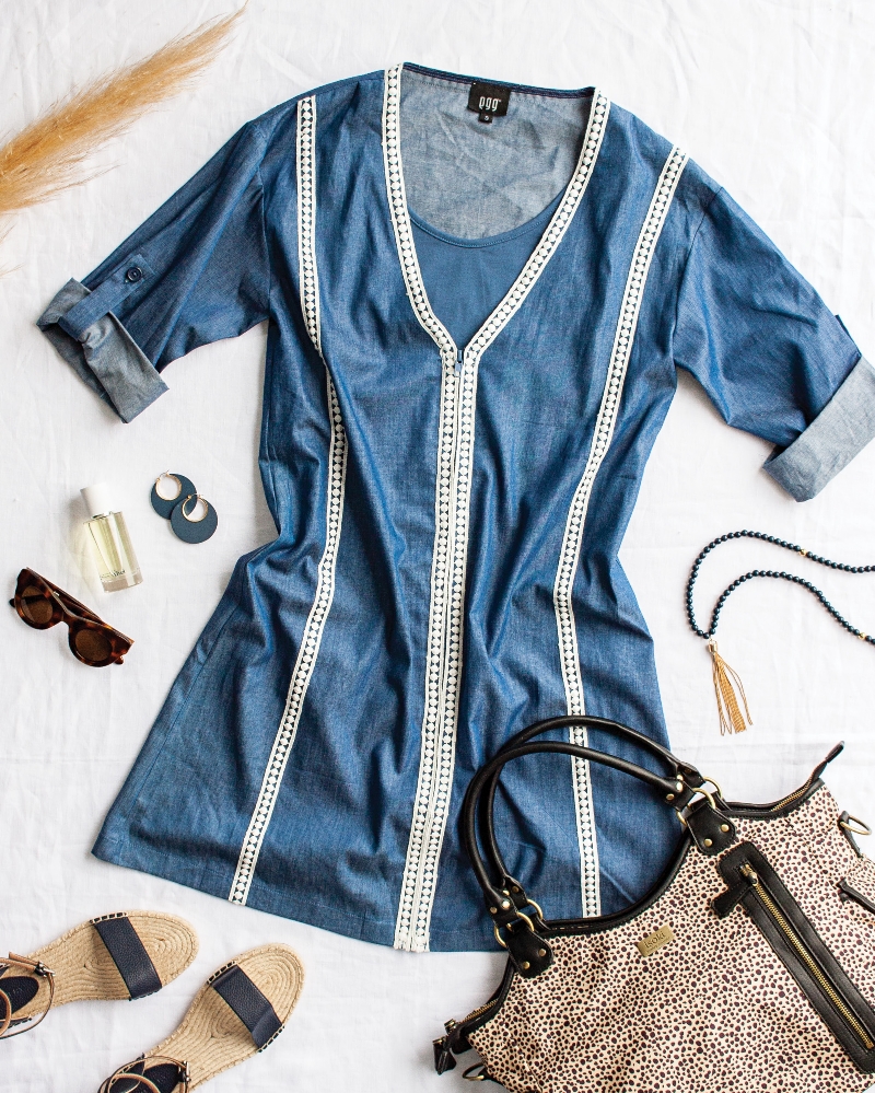 Maternity blue dress