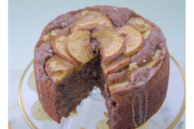 Gluten Free Vegan Apple Glaze Cake