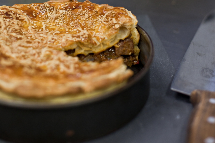 Angus rump and mushroom pie