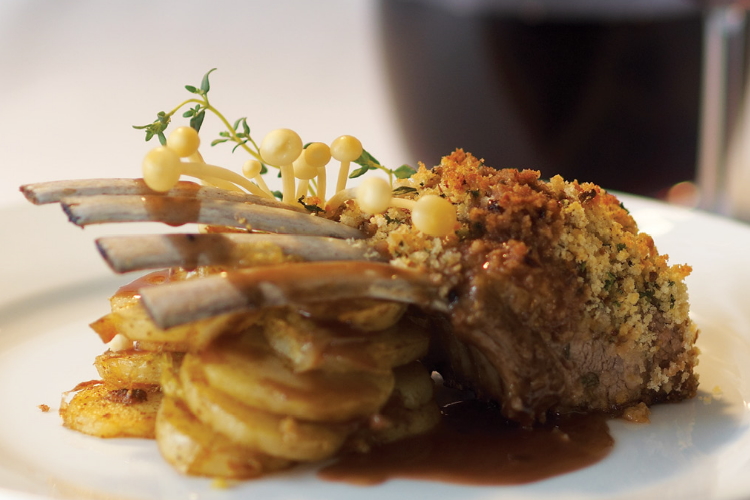 Herb crusted rack of lamb