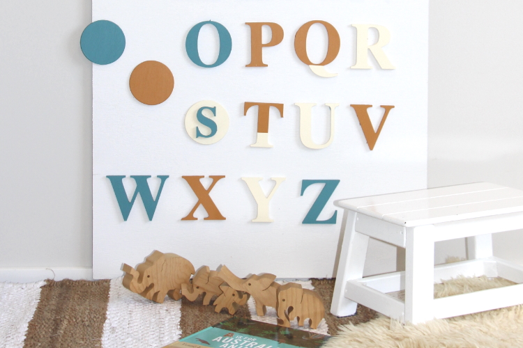 DIY: funky magnetic alphabet