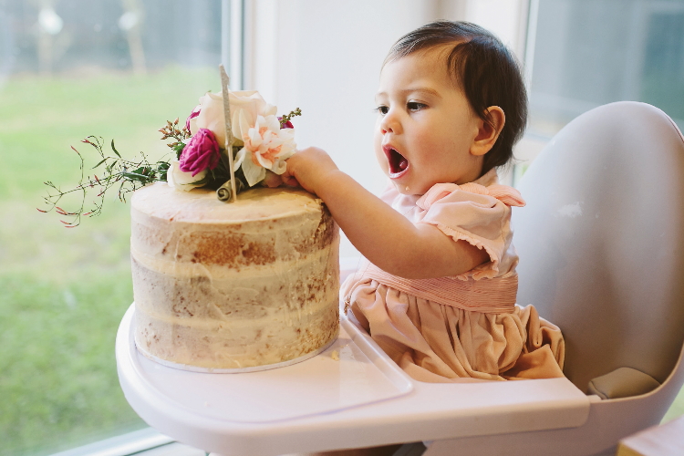 Bunnies and blooms: a pretty first birthday party