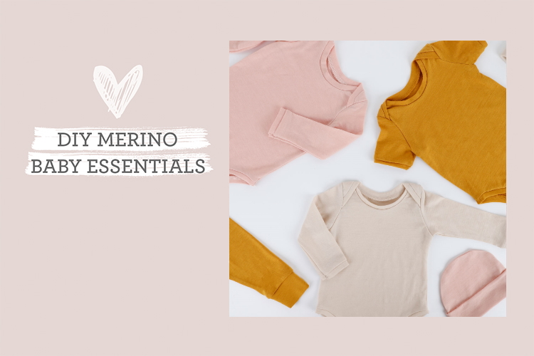Make 4 cute baby essentials from 1 metre of merino fabric